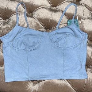 Baby blue crop top